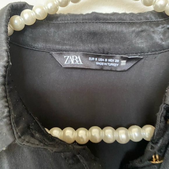 Zara Black Pleated Dolman Sleeve Dress - Picture 7 of 9